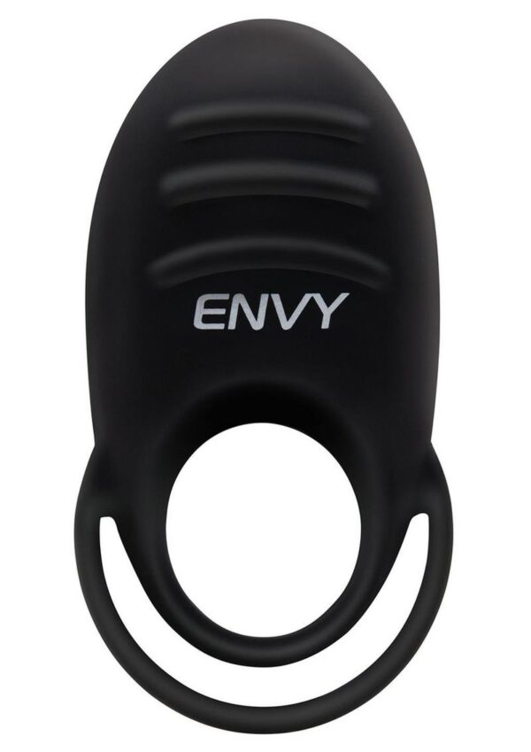 Envy Toys Rumbler Textured Rechargeable Silicone Dual Stamina Ring - Black