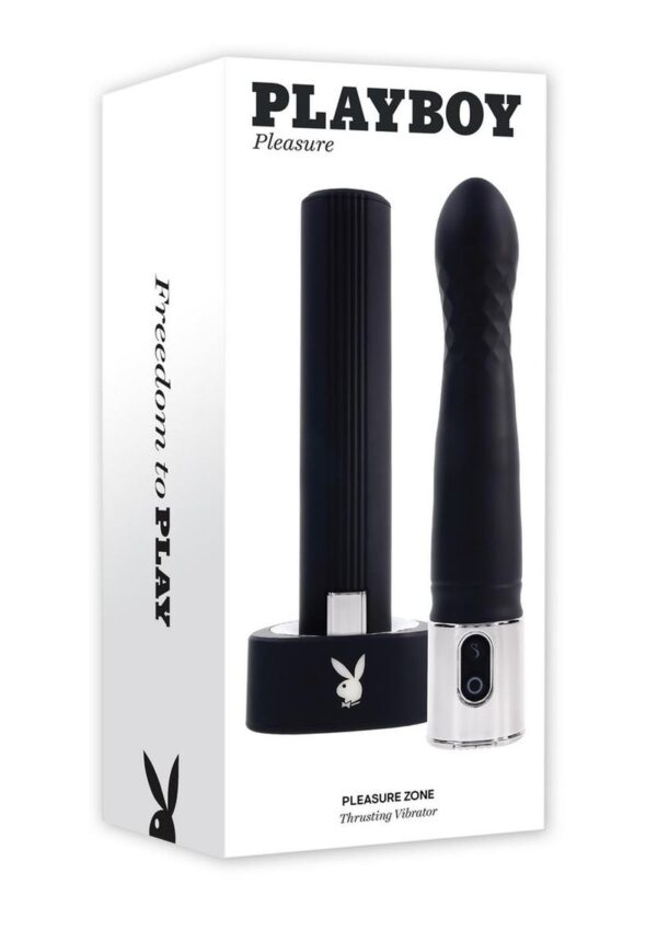 Playboy Pleasure Zone Rechargeable Silicone Light-Up Vibrator - Black