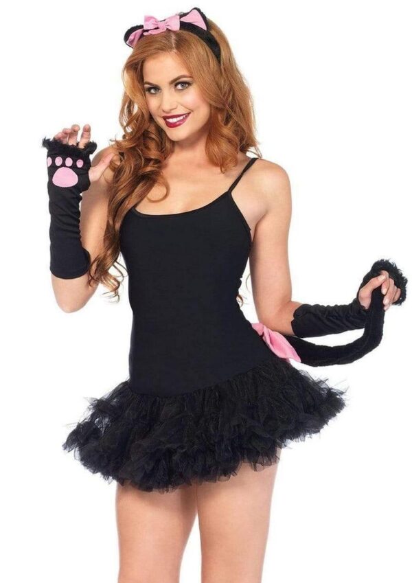 Leg Avenue Pretty Kitty Accessory Kit (3 Piece) - O/S - Black