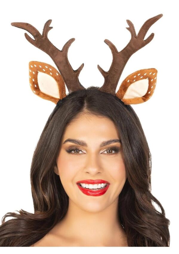 Leg Avenue Fawn Ear Antler Headband - O/S - Brown