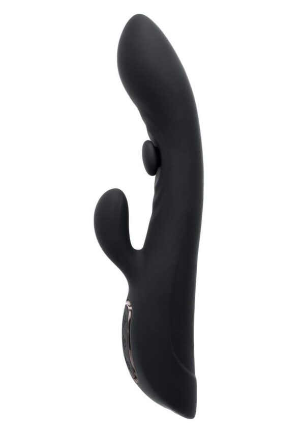 Playboy That`s The Spot Rechargeable Silicone Dual Stimulating Vibrator - Black