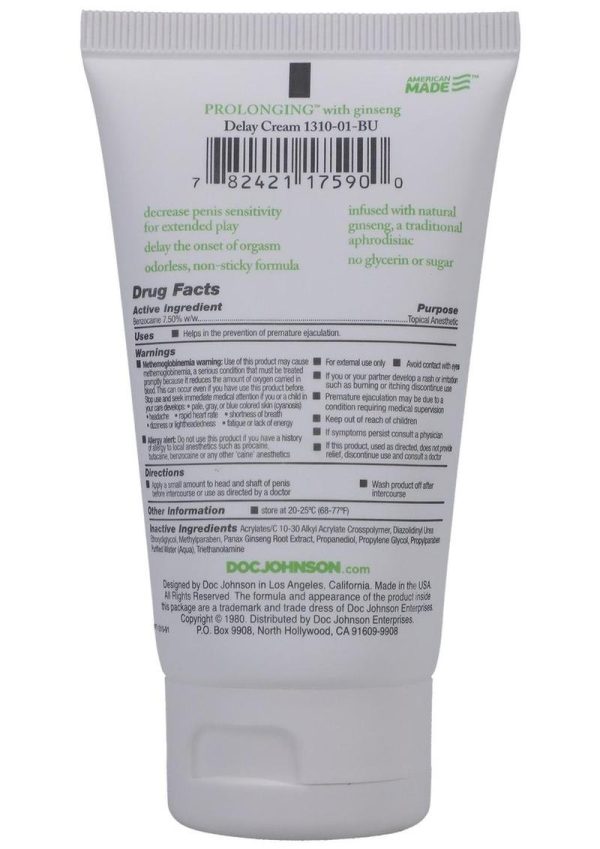 Proloonging Delay Cream For Men 2 Ounce - Bulk - Image 2