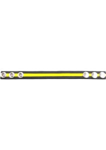 Rouge Leather Adjustable Cock Strap - Black and Yellow