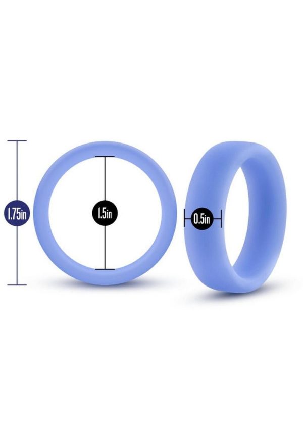 Performance Silicone Cock Ring - Blue
