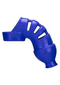 Hunkyjunk Lockdown Silicone Chastity Cage - Blue