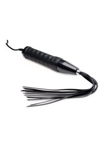 Zeus Electrosex Twilight E-Stim Silicone Flogger - Black