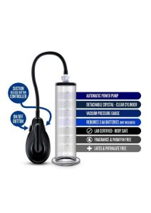 Performance VX9 Auto Penis Pump 9in - Clear