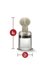 Temptasia Clit and Nipple Large Twist Suckers (set of 2) - Clear