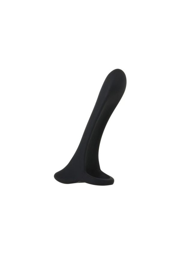 Zero Tolerance Cock Armor Rechargeable Silicone Vibrating Cock Ring with Long Bullet - Black