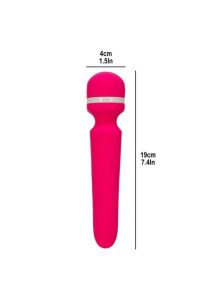Wonderlust Destiny Silicone Rechargeable Wand Massager - Pink