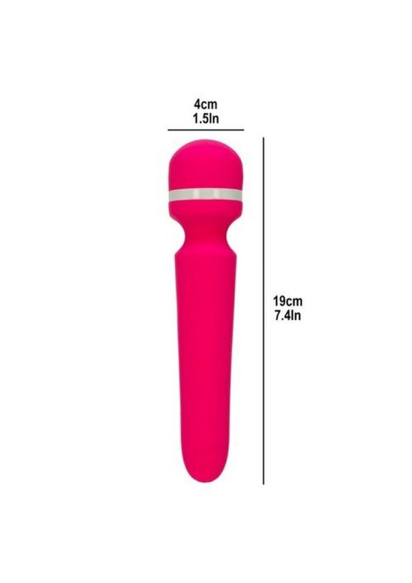 Wonderlust Destiny Silicone Rechargeable Wand Massager - Pink