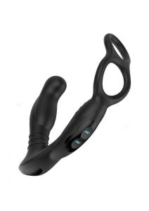 Nexus Simul8 Prostate Edition Rechargeable Silicone Vibrating Dual Motor Anal Cock And Ball Toy - Black