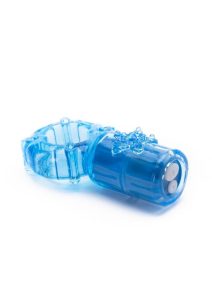 Charged Big OMG Vibrating Ring USB Rechargeable Waterproof Blue