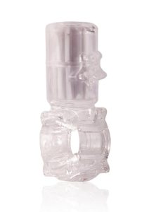 Charged Big OMG Vibrating Ring USB Rechargeable Waterproof Clear