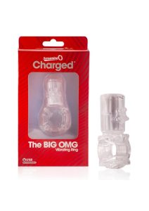 Charged Big OMG Vibrating Ring USB Rechargeable Waterproof Clear