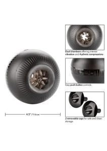 Optimum Power Masturball Rechargeable Vibrating Masturbator - General Orifice - Black
