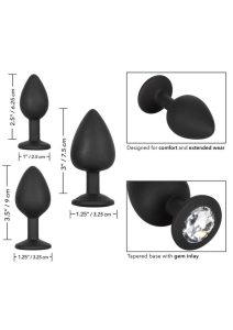 Silicone Gem Anal Kit Silicone Waterproof Black