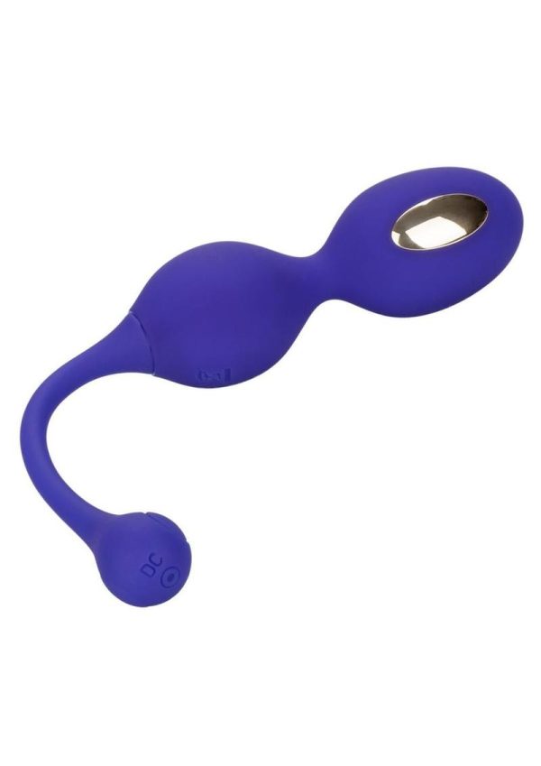Impulse Intimate E-stimulator Silicone Rechargeable Dual Kegel Balls with Remote Control - Purple