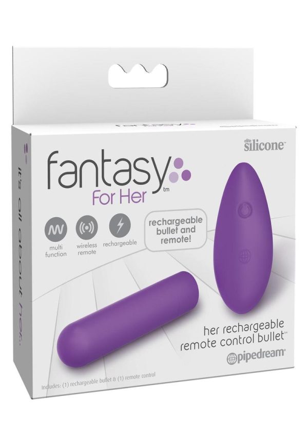 Fantasy For Her Silicone Rechargeable with Bullet and Remote Control - Purple