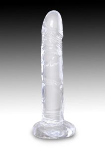 King Cock Clear Dildo 6in - Clear