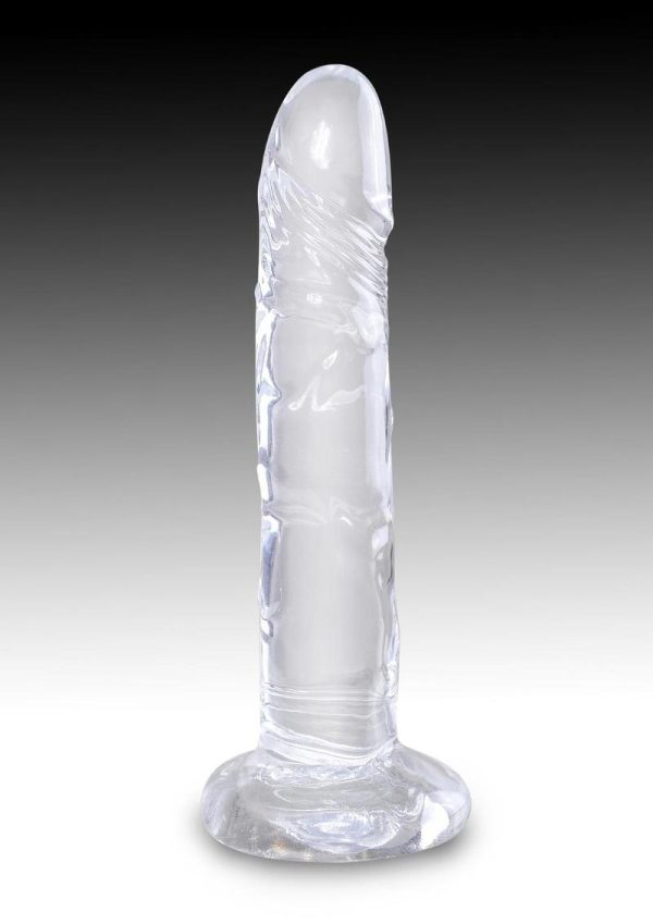 King Cock Clear Dildo 6in - Clear