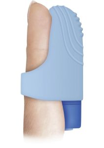Fingerlicious Rechargeable Bullet with Silicone Finger Vibrator - Blue
