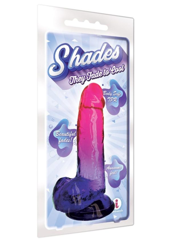 Shades Gradient Dildo 8in - Pink and Plum