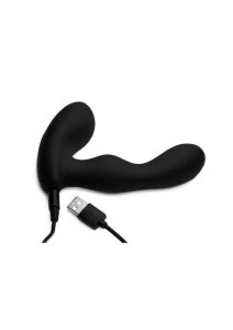 Alpha-Pro P-Stroke Silicone Prostate Stimulator with Stroking Shaft and Remote Control - Black