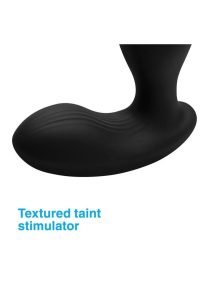 Alpha-Pro P-Stroke Silicone Prostate Stimulator with Stroking Shaft and Remote Control - Black