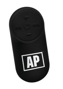 Alpha-Pro P-Milker Silicone Prostate Stimulator with Milking Bead and Remote Control - Black