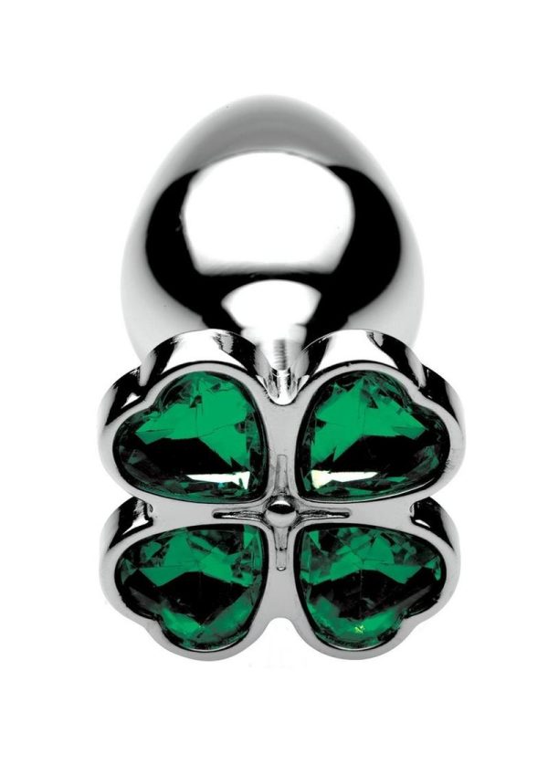 Booty Sparks Lucky Clover Gem Small Anal Plug - Green
