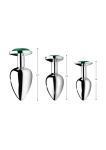 Booty Sparks Emerald Gem Anal Plug Set - Green