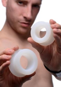 Master Series Stretch Master 2 Piece Training Silicone Ass Grommet Set - White
