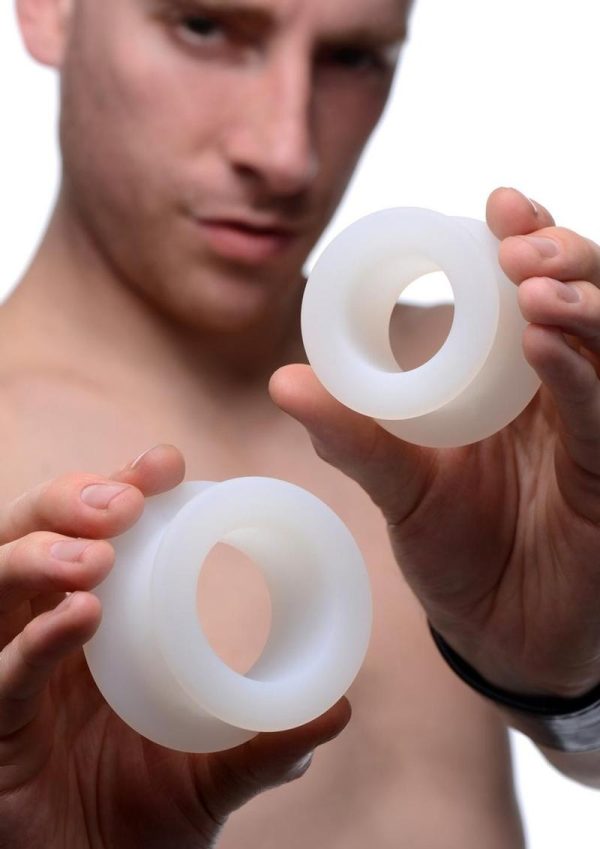 Master Series Stretch Master 2 Piece Training Silicone Ass Grommet Set - White