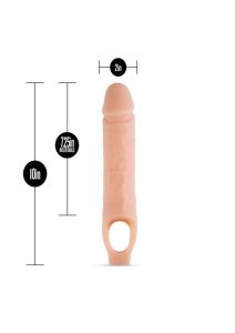 Performance Plus Silicone Cock Sheath Penis Extender 10in - Vanilla