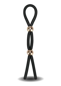 Frederick`s Of Hollywood Adjustable Stamina Silicone Lasso Cock Tie - Black