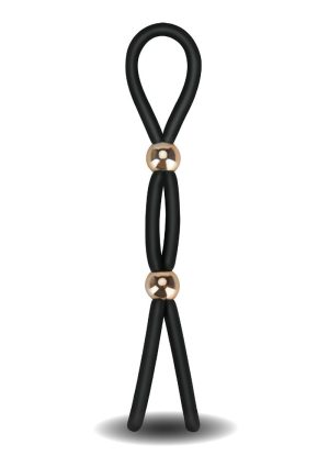 Frederick`s Of Hollywood Adjustable Stamina Silicone Lasso Cock Tie - Black