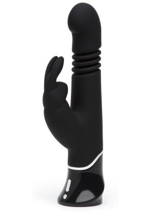 Fifty Shades of Grey Greedy Girl Rechargeable Thrusting G-Spot Rabbit Vibrator - Black