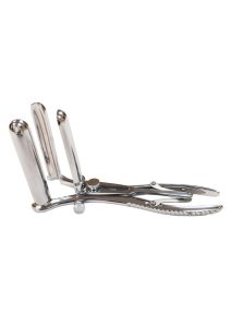 Rouge Stainless Steel Play Three Prong Speculum Probe - Silver