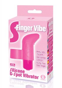 The 9`s - S-Finger Silicone G-Spot Vibrator - Pink