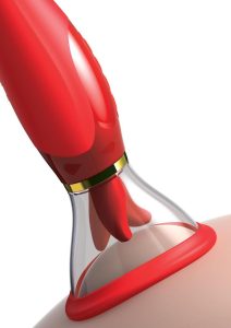 Fantasy For Her Her Ultimate Pleasure 24K Gold Luxury Edition Silicone Vibrating Multi-Speed USB Rechargeable Clit Stimulator Waterproof - Red