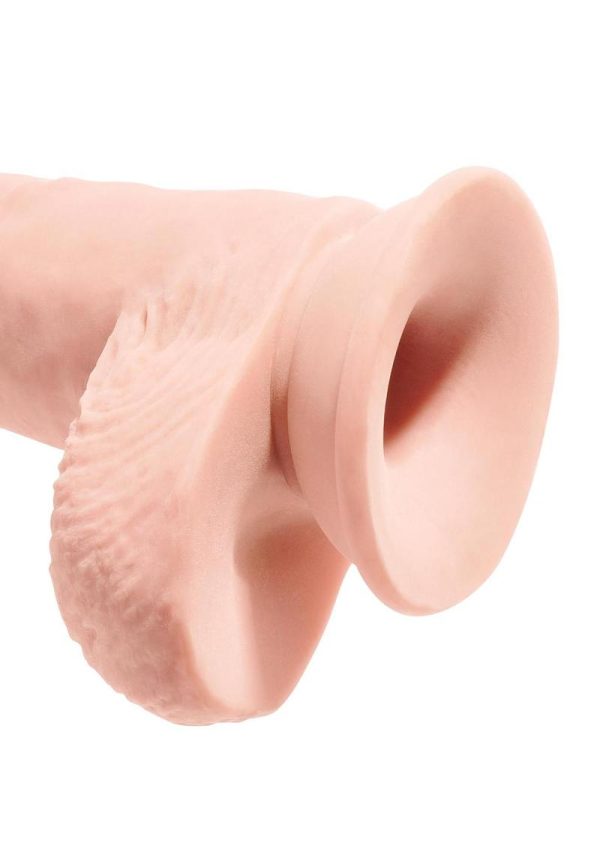 King Cock Plus Triple Density Fat Dildo with Balls 10in - Vanilla