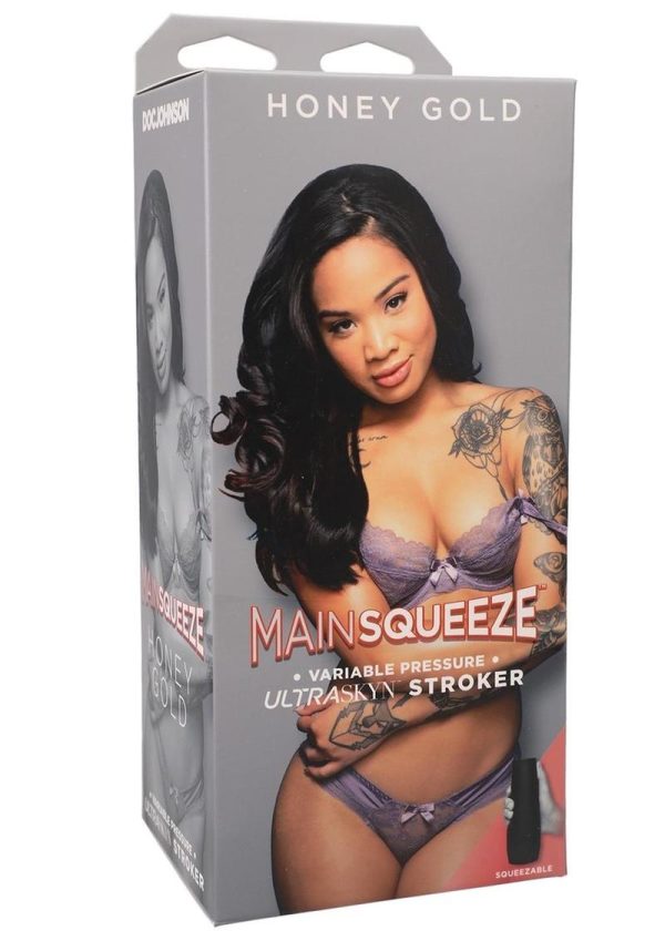 Main Squeeze Honey Gold Ultraskyn Masturbator - Pussy - Caramel