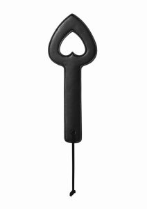 Sex and Mischief Shadow Heart Paddle 11.5in - Black