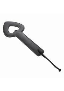 Sex and Mischief Shadow Heart Paddle 11.5in - Black