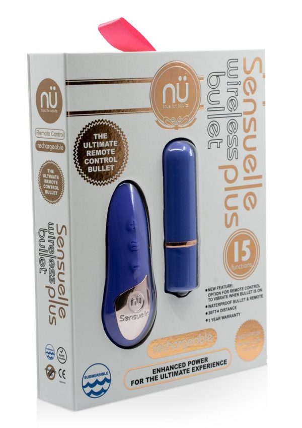 Nu Sensuelle Rechargeable Silicone Bullet Plus with Remote Control  - Ultra Violet