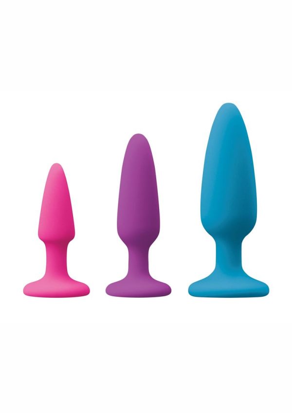 Colours Pleasures Trainer Kit Silicone Anal Plugs Assorted Sizes - Multiple Colors