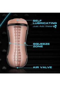 M for Men Soft and Wet Self Lubricating Masturbator Cup Orb - Pussy - Vanilla