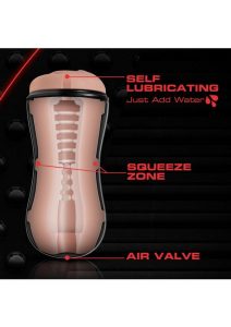 M for Men Soft and Wet Self Lubricating Masturbator Cup Ridge/Orb - Pussy - Vanilla