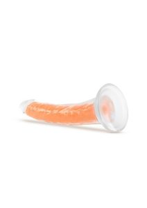 Neo Elite Glow in the Dark Dildo 7.5in - Orange